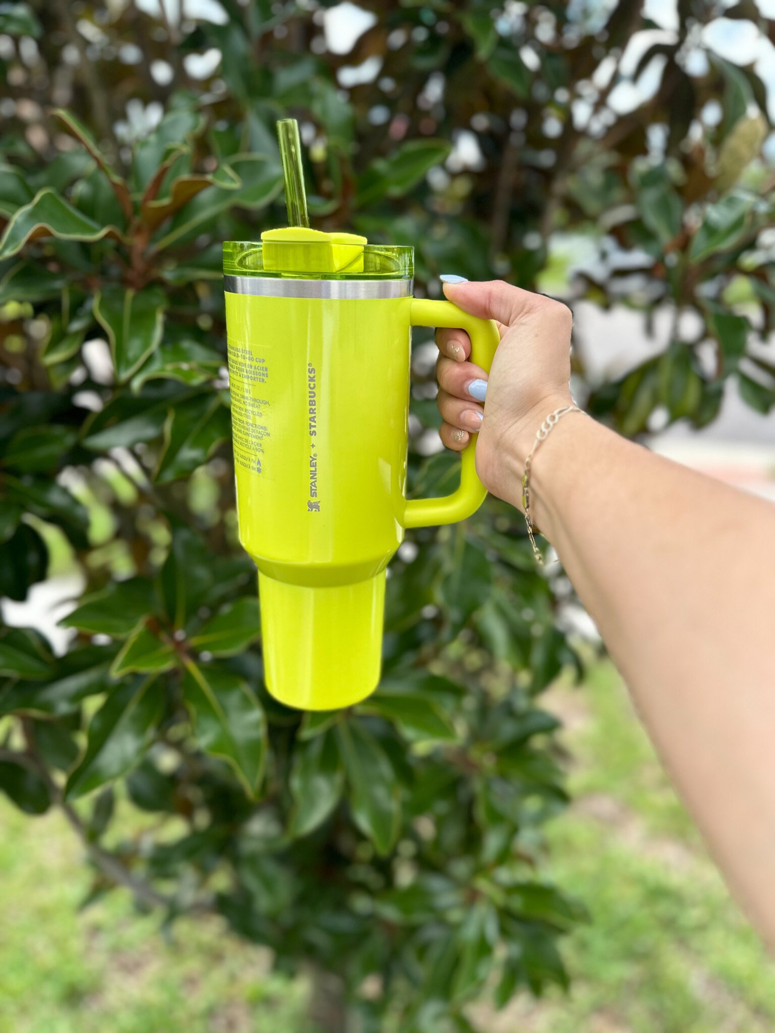 Stanley Starbucks Summer Lime Bright Exclusive Tumbler 40oz