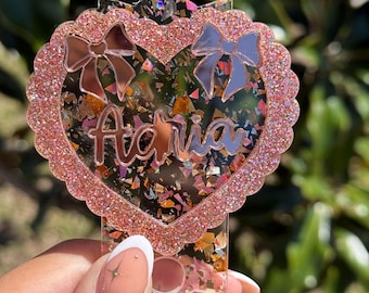 Rose Gold quencher Name Topper  Antique Pink  tumbler Topper  Glitter Pink Topper Name Plate tumbler 40oz 30oz 20 oz tumbler Accessory