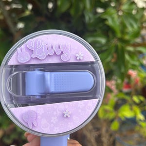 Fluffy Monster Protour nameplate Straw Topper Cute Monster Fluffy Monsters stanley accessory Tumbler Straw charms Topper Tumbler