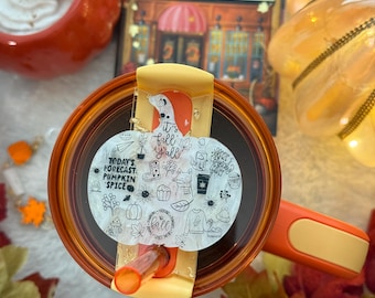 Fall Stanley Tumbler Charm Fall Leaf Pumpkin coffee Charms Pumpkin Straw Topper Custom Halloween Tumbler Accessory Autumn Tumbler Charm