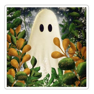 GHOST STICKER for Halloween Spooky Stickers Halloween Decor Halloween Party Favors Trick or Treat Stickers Halloween Gift