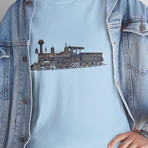 VINTAGE TRAIN Graphic Tee  Retro Railroad Unisex T-Shirt Steam Locomotive Shirt Train Enthusiast Gift Train Collector Tee Vintage Train
