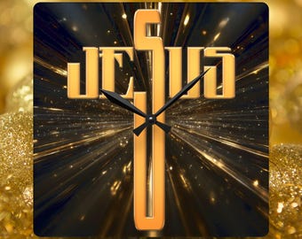 JESUS Wall Clock Acrylic Christian decor Religious