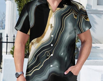 BLUE FLUID Collar Shirt