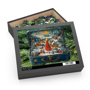 CHRISTMAS LUNCH BOX Village Puzzle 120 252 500 Piece Christmas Jigsaw Winter Family Fun image 3