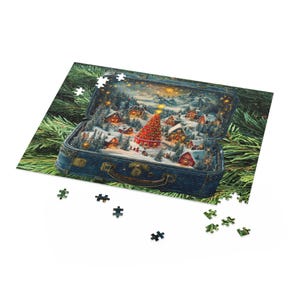 CHRISTMAS LUNCH BOX Village Puzzle 120 252 500 Piece Christmas Jigsaw Winter Family Fun image 9