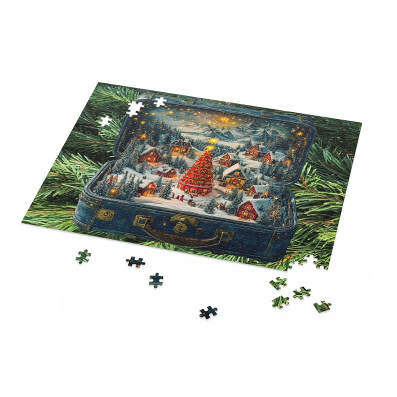 CHRISTMAS LUNCH BOX Village Puzzle 120 252 500 Piece Christmas Jigsaw Winter Family Fun image 9