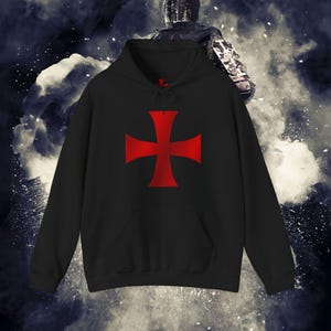 KNIGHTS TEMPLAR Hoodie Sweatshirt Medieval Knight Templar Gift Renaissance History Apparel Unisex Hoodie Crusader Sweatshirt