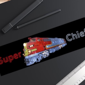 SUPER CHIEF Train Bumper Sticker  Nostalgic Railroad Art Car Decal for Train Enthusiasts Laptop Sticker Window Decoration