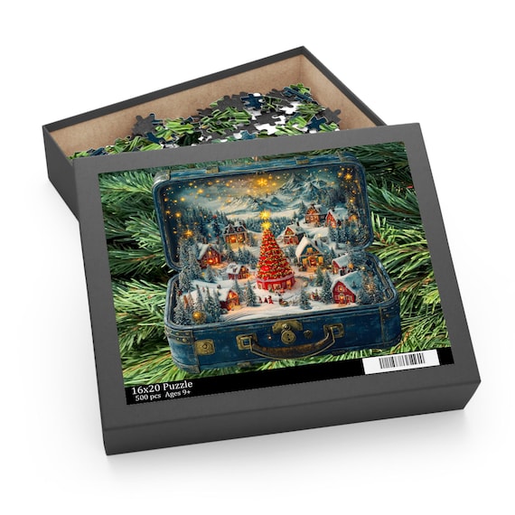 CHRISTMAS LUNCH BOX Village Puzzle  120 252 500 Piece Christmas Jigsaw Winter Family Fun