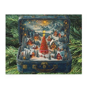 CHRISTMAS LUNCH BOX Village Puzzle 120 252 500 Piece Christmas Jigsaw Winter Family Fun image 5