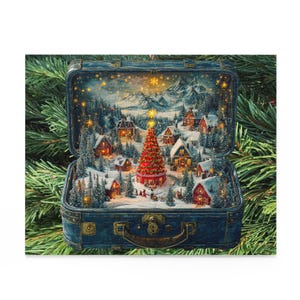 CHRISTMAS LUNCH BOX Village Puzzle 120 252 500 Piece Christmas Jigsaw Winter Family Fun image 4