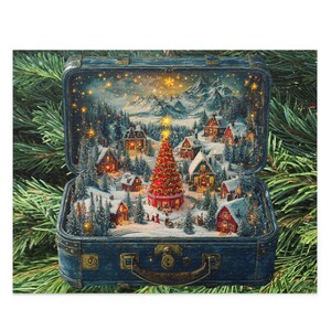 CHRISTMAS LUNCH BOX Village Puzzle 120 252 500 Piece Christmas Jigsaw Winter Family Fun image 2