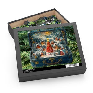 CHRISTMAS LUNCH BOX Village Puzzle 120 252 500 Piece Christmas Jigsaw Winter Family Fun image 6