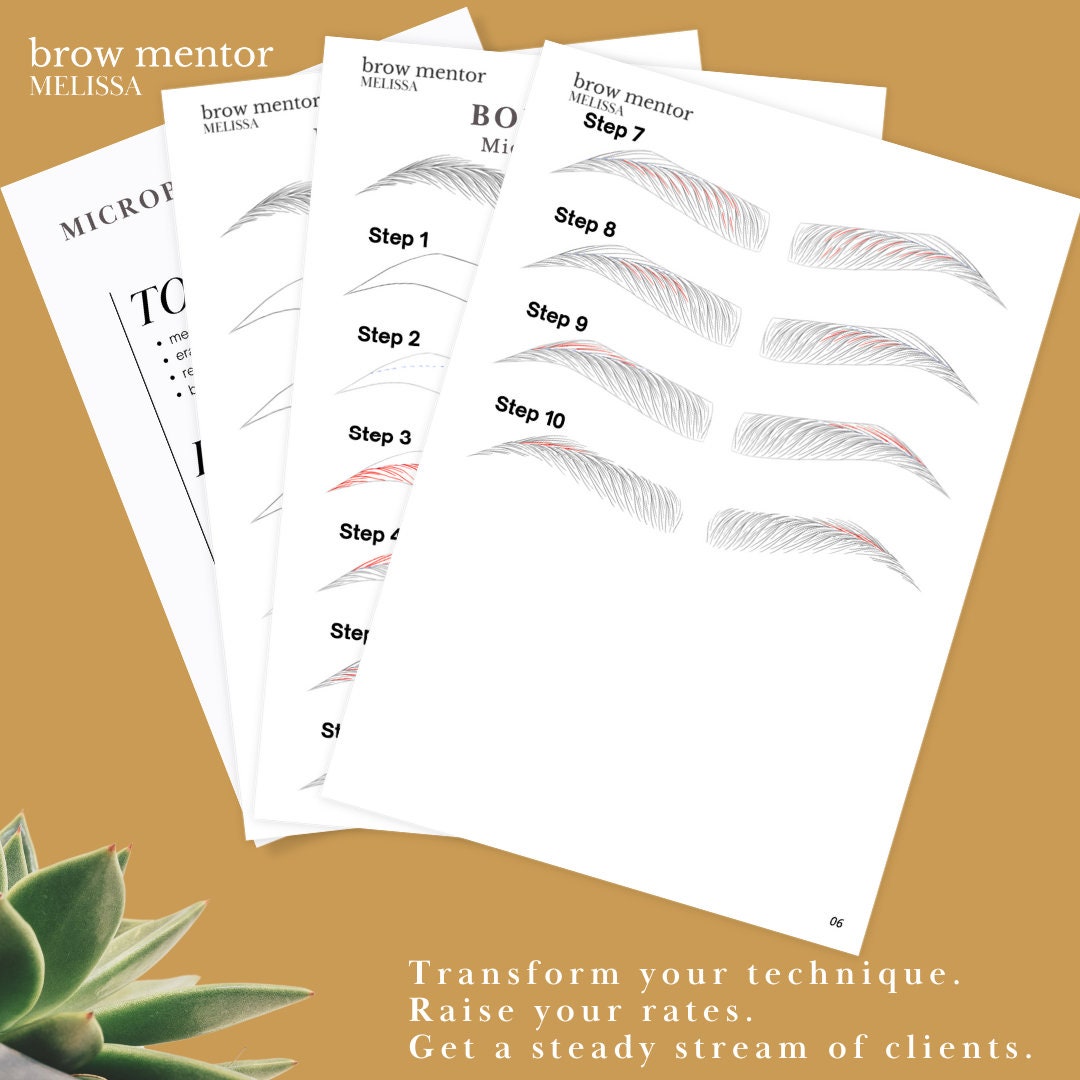 Bold Brows 1 Step-by-step Microblading Pattern Microblading Stroke ...