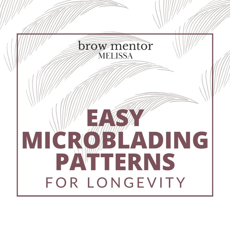 Easy Microblading Patterns Stepbystep Middle Upper and Etsy