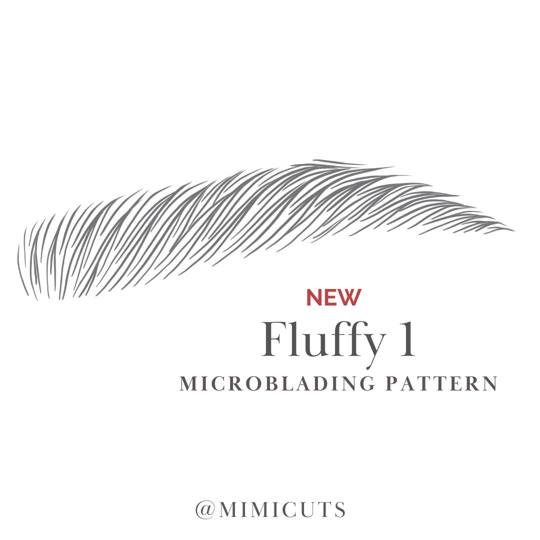 Microblading Patterns Stepbystep Microblading Stroke Etsy Ireland