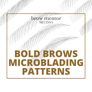 Bold Brows Microblading Patterns Step-by-Step | Microblading Stroke Pattern Template | Phibrows Microblading Pattern | Microblading Pattern