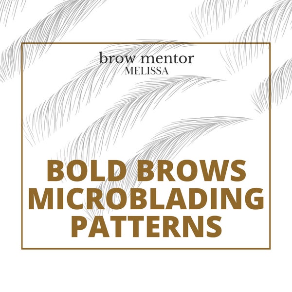 Bold Brows Microblading Patterns Step-by-Step | Microblading Stroke Pattern Template | Phibrows Microblading Pattern | Microblading Pattern