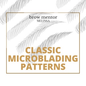 Microblading Patterns Step-by-Step | Microblading Stroke Pattern Template | Phibrows Microblading Pattern | Microblading Eyebrows Pattern