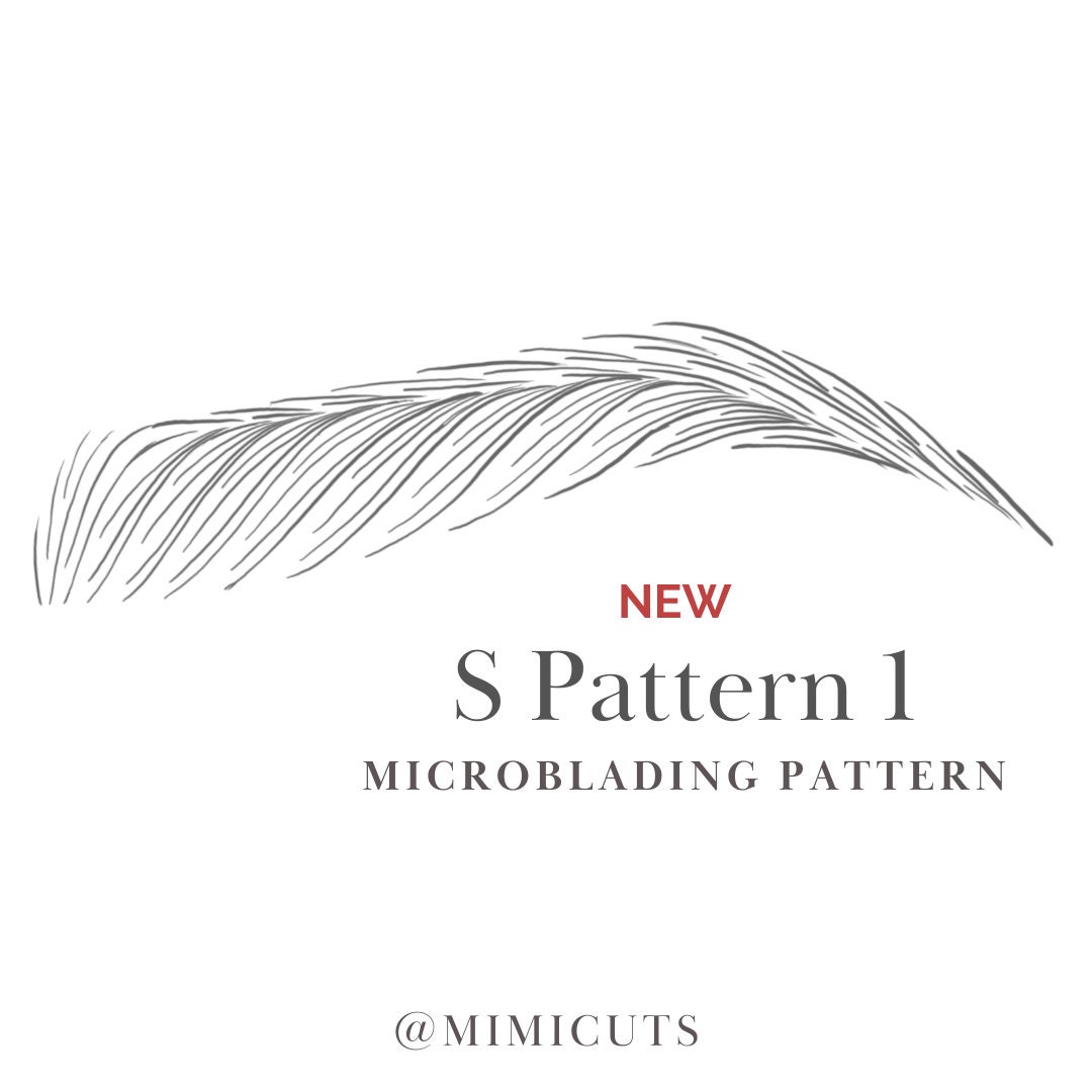 Microblading Patterns Step-by-step Microblading Stroke - Etsy Australia