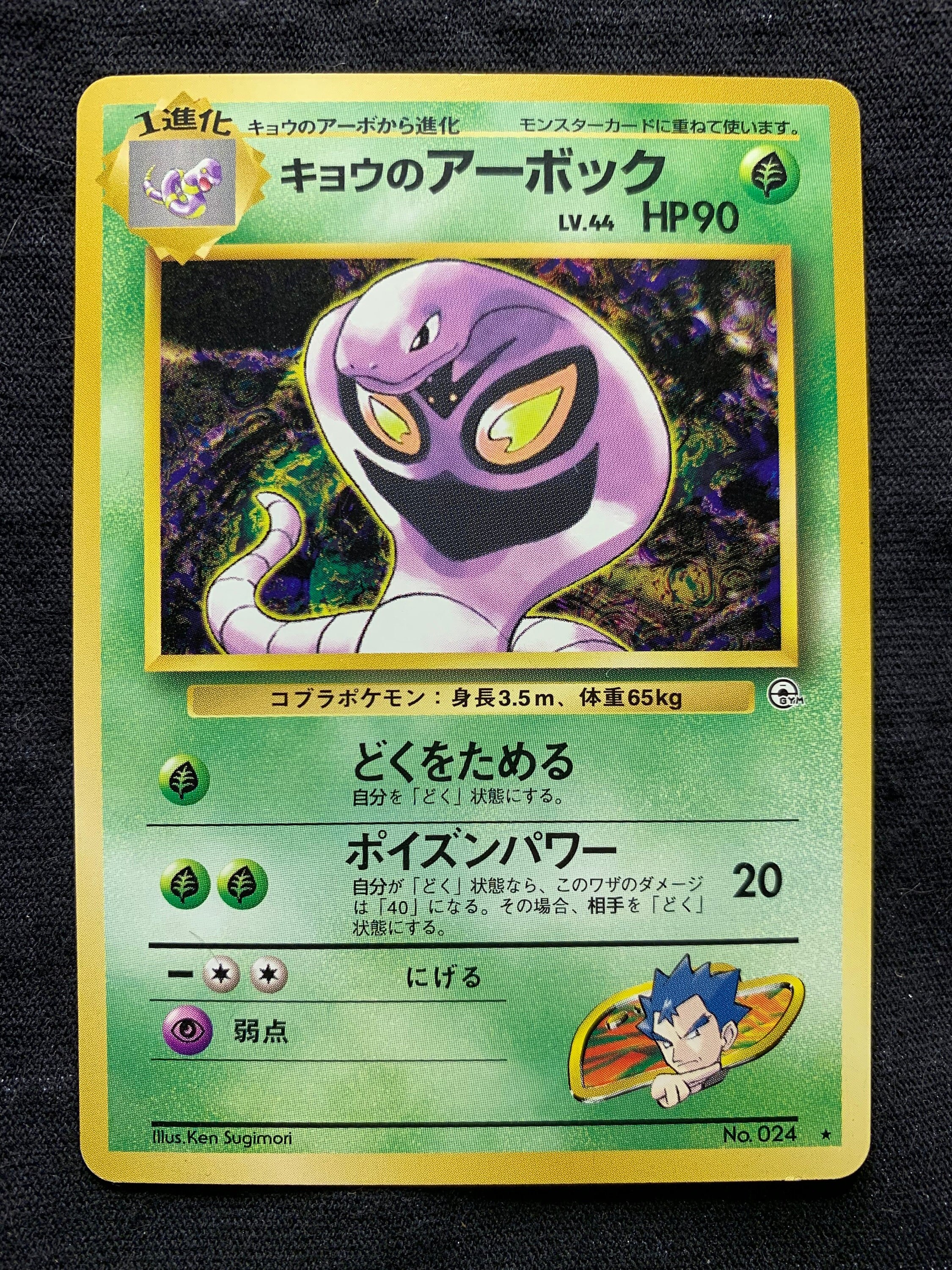 Vintage Japanese Kogas Arbok No 024 Gym Challenge Set Etsy