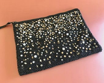 ヴィンテージの美しいビーズのカラフルなクラッチバッグ - Etsy 日本