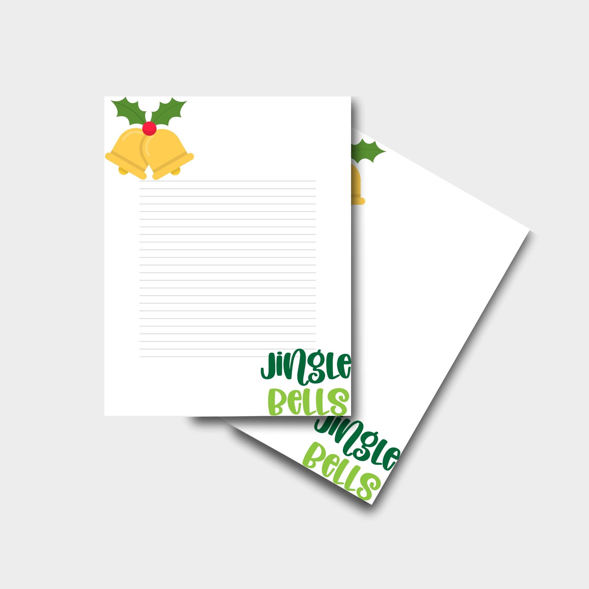 Jingle Bells Stationary Christmas Stationary Winter Holiday - Etsy