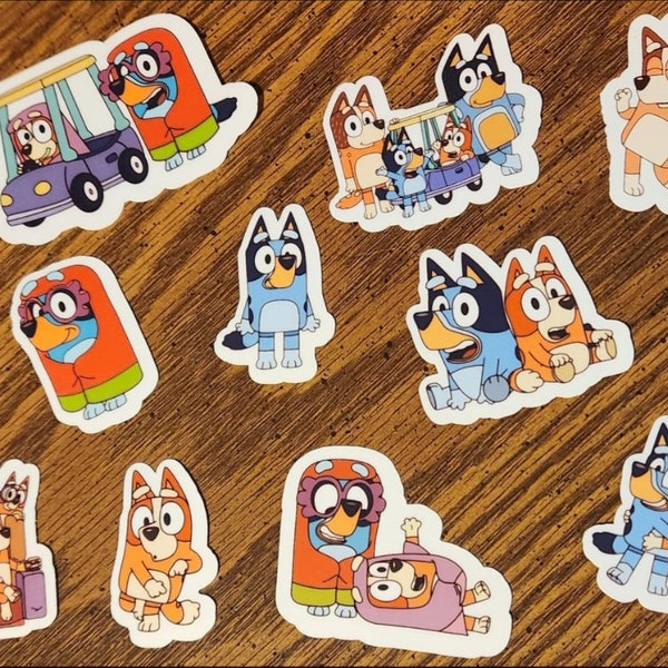 Bluey stickers 10 pack