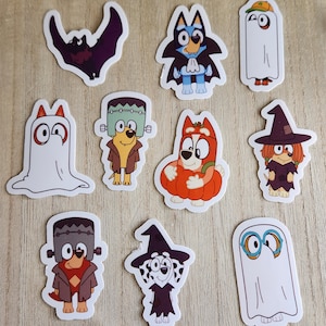 Pegatinas de Halloween azuladas (paquete de 10)