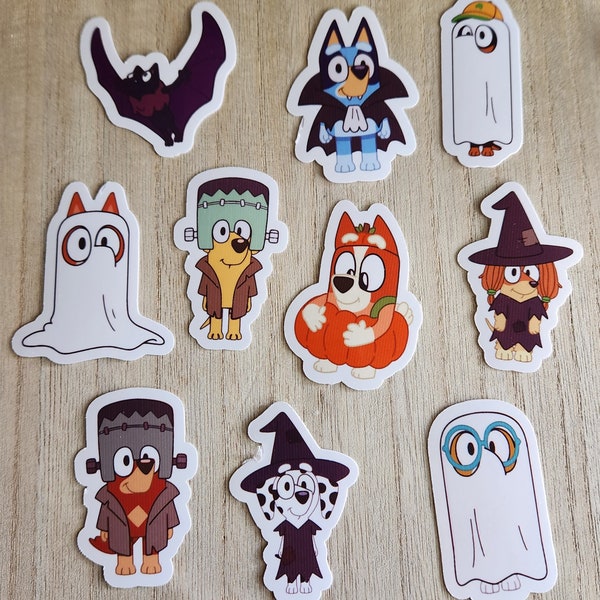 Bluey Halloween Stickers (10 pack)