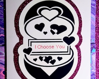 I Choose You Pokeball Verlobung Valentinstag SVG Digitale Datei