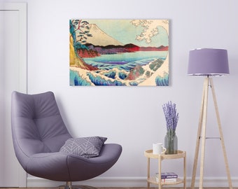 Great Wave Japanese Art, Art on glasslike surface, minimalist art, abstract art