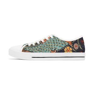 Hippie Canvas Women&#39;s Low Top Sneakers, Hippie Shoe, Women&#39;s Shoes, Fashion sneaker, Women&#39;s Lace Up, Women shoes