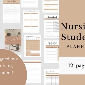 Nursing school planner 2023 printable  digital planner student planner printable nursing template study planner nursing planner nurse