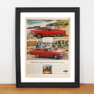 1964 Chevy El Camino Magazine Ad Print - Chevrolet Poster