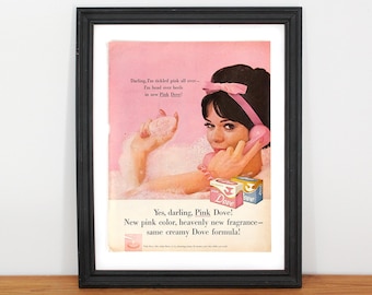 1962 Magazine Ad Print - Pink Soap Beauty