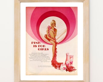 Lustre Creme 1967 Magazine Ad Print - Pink Is For Girls