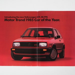 1985 Volkswagen GTI Magazine Ad - Car of the Year