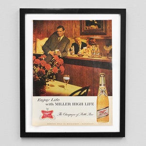 Miller High Life 1963 Magazine Ad Print