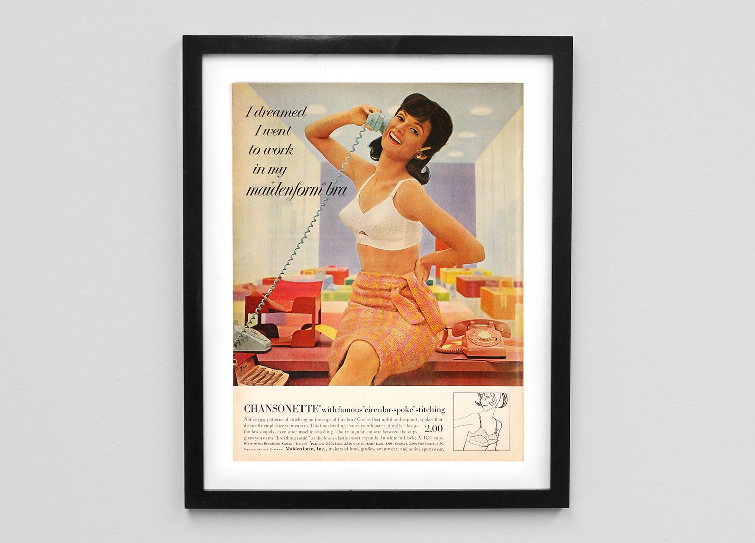 1962 Maidenform Girdle Vintage Advertisement Bathroom Wall Art Bedroom  Decor Original Magazine Print Ad Vintage Lingerie Fashion Ad Pin Up