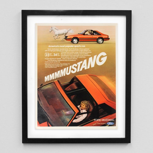 Ford Mustang Magazine Ad Print Red Sports Car mustang magazine Ford Mustang Magazine Ad Print Red Sports Car