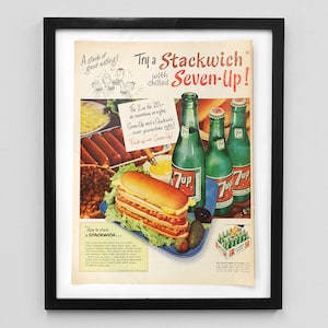 1954 7-Up Magazine Ad Print - Stackwich