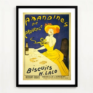 French Cookie Ad Poster, Biscuits H. Lalo, Fine Art Print, Room Decor