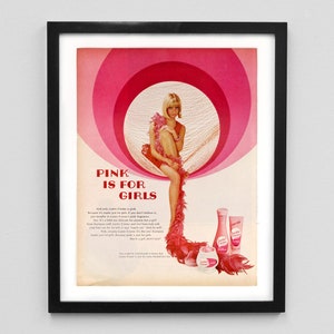 Lustre Creme 1967 Magazine Ad Print - Pink Is For Girls