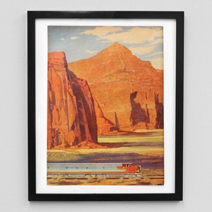 Santa Fe Railroad 1960&#39;s Magazine Ad Print
