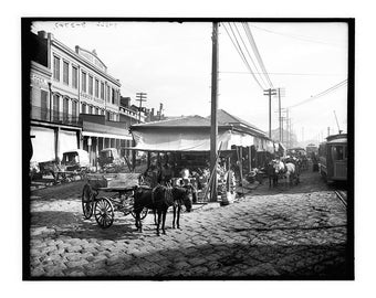 1906 New Orleans French Market Photo Print