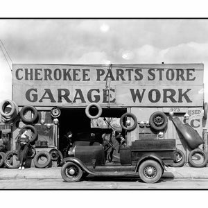 1936 Auto Parts Store Photo - Walker Evans Vintage Mechanic Shop Print