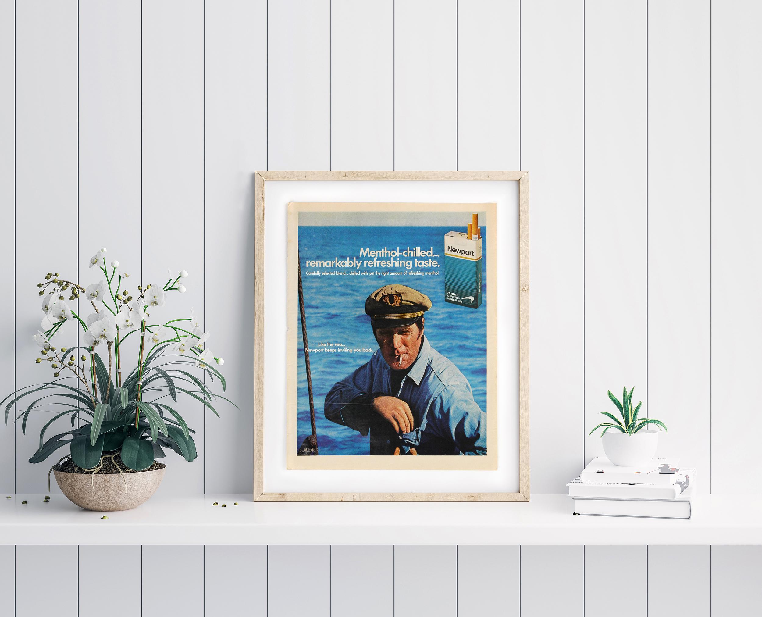 1970 Newport Cigarettes Magazine Ad Print - Tobacco Sailor Ocean