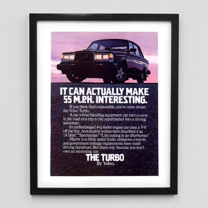 Vintage 1981 Volvo Turbo Magazine Ad Print - Swedish Car Poster